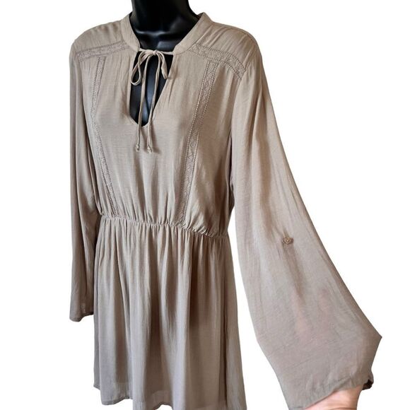 Bobeau Liv Boho 3/4 Sleeve Summer Shirt Dress - Picture 5 of 13